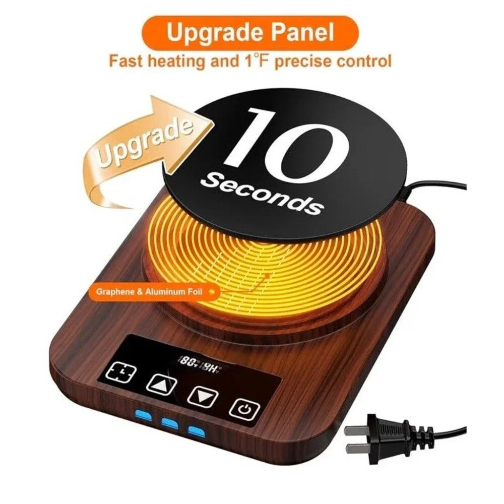 Electric Sourdough Starter Warmer, Upgrade Warming Heating Pad Mat Wood Grain